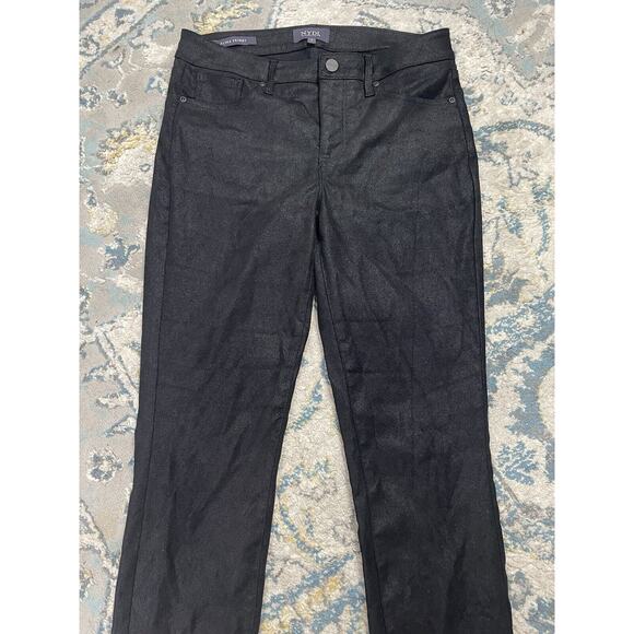 NYDJ ALINA SKINNY BLACK PANTS JEGGINGS SIZE 2 - Picture 2 of 9